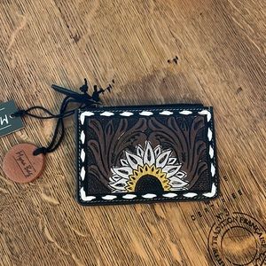 NWT Myra bag leather, hand-tooled card holder!